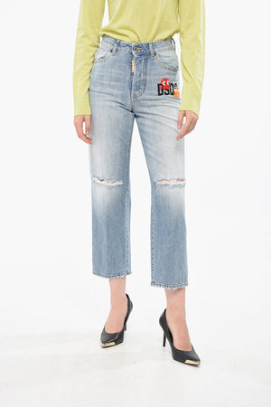 PAC-MAN Jeans mit weitem Bein BOSTON mit Distressed-Detail 19cm