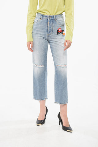 PAC-MAN Jeans  BOSTON a Gamba Larga con Dettaglio Distressed 19cm