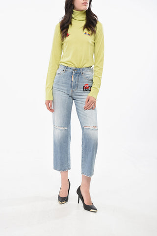 PAC-MAN Jeans  BOSTON a Gamba Larga con Dettaglio Distressed 19cm