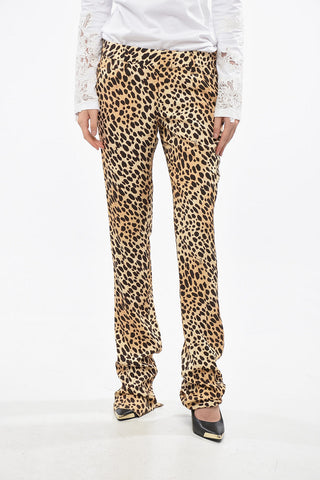 Boot-Cut-Hose mit Animal-Print