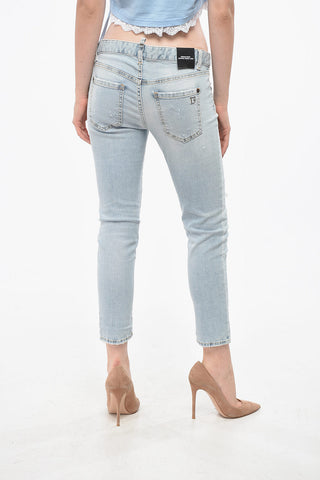 Cropped-Jeans TWIGGY im Destroyed-Look 14cm