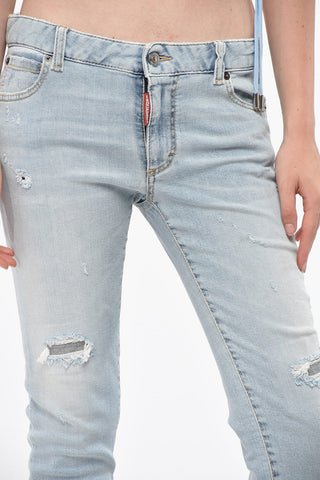 Cropped-Jeans TWIGGY im Destroyed-Look 14cm