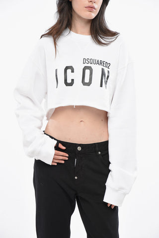 ICON Crew-Neck Sweatshirt COOL Cropped Two-Tone