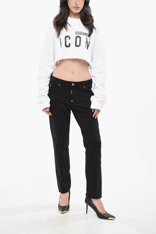 ICON Crew-Neck Sweatshirt COOL Cropped Two-Tone