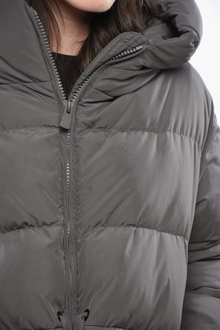 롱 패딩 CLOUD GIANT 단색 후드