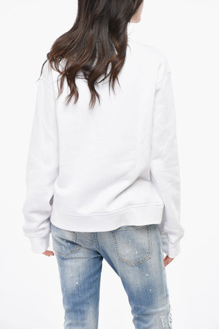 Cotton Fleece Crewneck Sweatshirt COOL FIT with Print