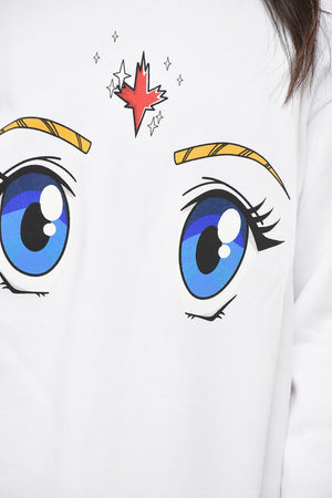 Cotton Fleece Crewneck Sweatshirt COOL FIT with Print