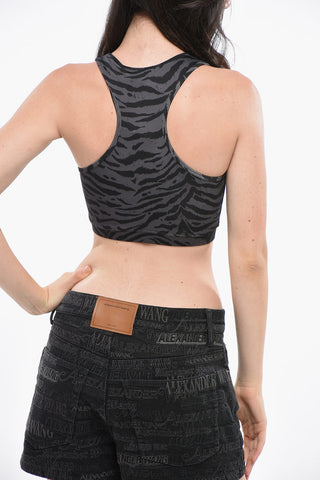 Sporty Crop Top with Animal-Print