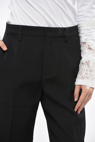 Virgin-Wool Trousers BOSTON with Turn-Up Hem