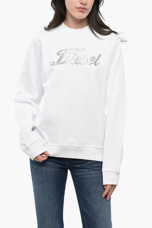 RED TAG Brushed Cotton Sweatshirt with Lamé Print