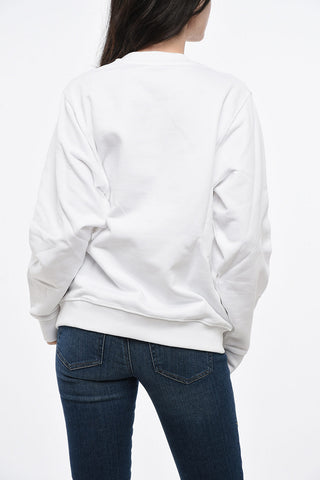 RED TAG Brushed Cotton Sweatshirt with Lamé Print
