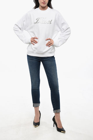 RED TAG Brushed Cotton Sweatshirt with Lamé Print