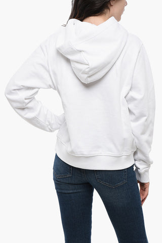 Brushed Cotton Hoodie with Embossed Logo