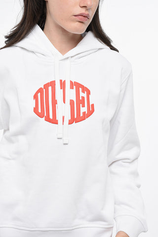 Brushed Cotton Hoodie with Embossed Logo