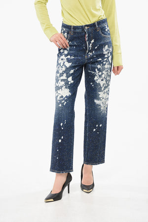 Jeans Acid-Wash-Effekt BOSTON mit Strass 19 cm
