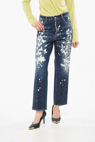 Jeans Acid-Wash Effect BOSTON with Strass 19cm