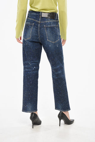 Jeans Acid-Wash Effect BOSTON with Strass 19cm