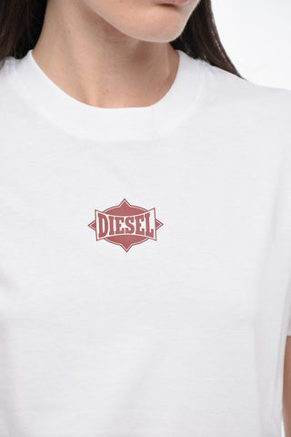 Cotton Crew Neck T-Shirt with Printed Logo