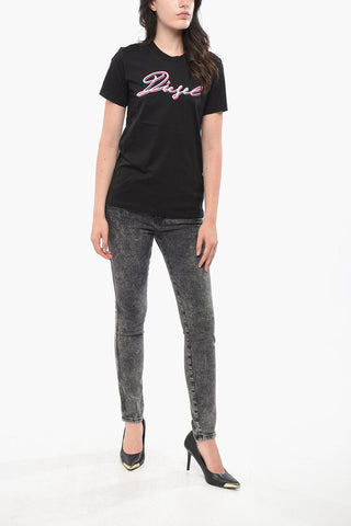 T-Shirt mit Rundhalsausschnitt SILY aus Baumwolle mit besticktem Logo