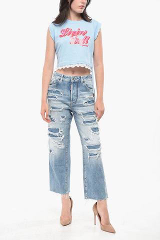 Jeans BOSTON Distressed ad Orlo Sfrangiato 20cm