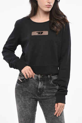 RED TAG Crewneck Sweatshirt SLIMMY with See-Through Detail