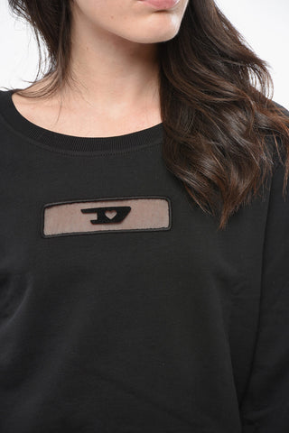 RED TAG Crewneck Sweatshirt SLIMMY with See-Through Detail