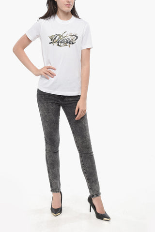 T-Shirt mit Rundhalsausschnitt aus Baumwolle GARDEN