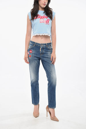PAC-MAN Regular-Fit-Jeans COOL GIRL mit Stickerei 15cm