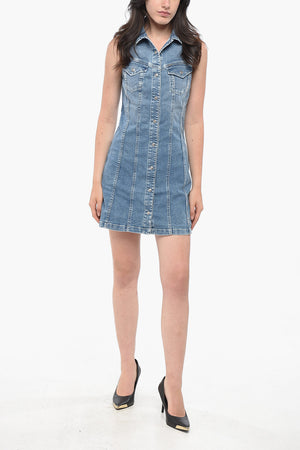 Ärmelloses Denim-Hemdblusenkleid NOEMI