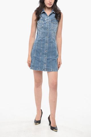 Ärmelloses Denim-Hemdblusenkleid NOEMI