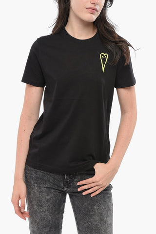 Cotton Crew-Neck T-Shirt with Print