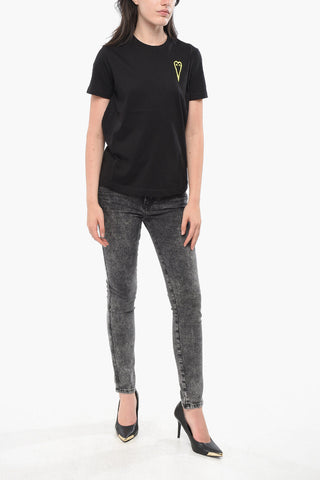 Cotton Crew-Neck T-Shirt with Print