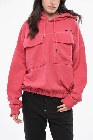 Felpa Hoodie K2 FIT Effetto Acid Wash Con Doppio Taschino