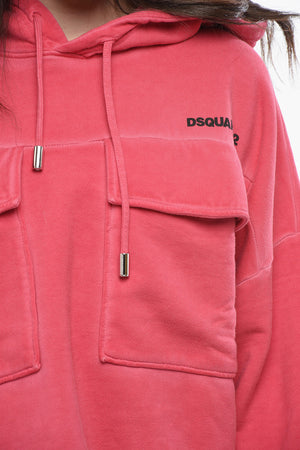 Felpa Hoodie K2 FIT Effetto Acid Wash Con Doppio Taschino