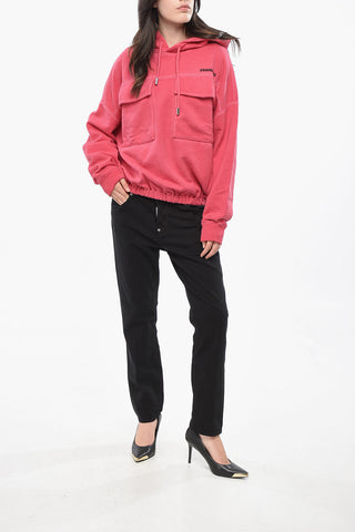 Felpa Hoodie K2 FIT Effetto Acid Wash Con Doppio Taschino