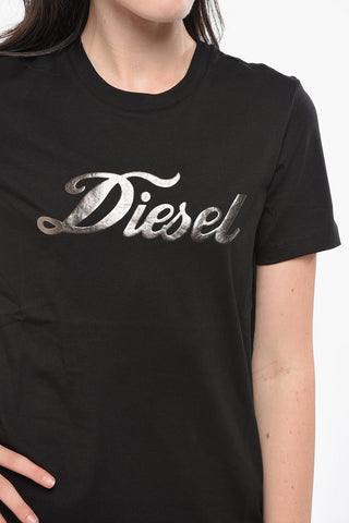 T-Shirt Girocollo SILY in Cotone con Logo Lamè