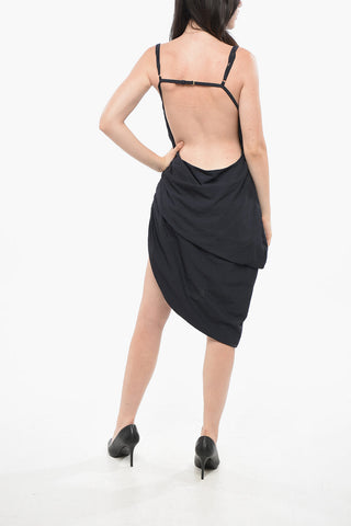 Gerüschtes Kleid SAUDADE mit offenem Rücken