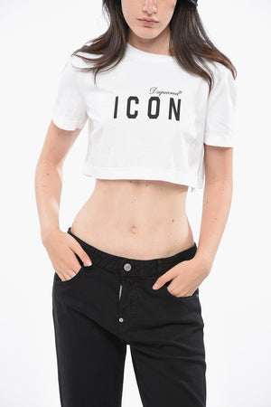 ICON Crew-Neck T-Shirt COOL Cropped Two-Tone