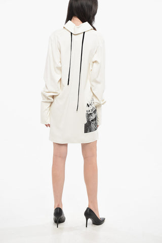 Camicia In Seta PUNK Stampata A Maniche Lunghe