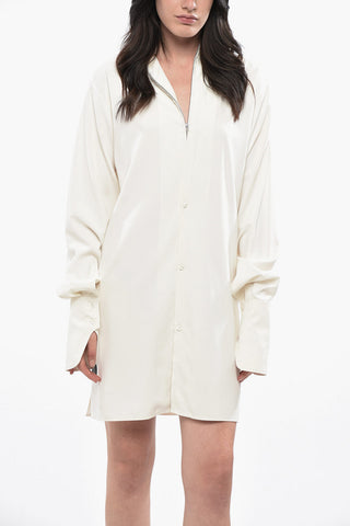 Camicia In Seta PUNK Stampata A Maniche Lunghe