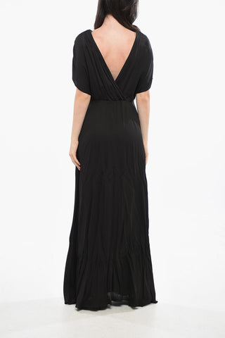 Flared Maxi Dress with Crossed Detail