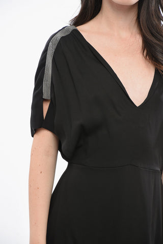 Flared Maxi Dress with Crossed Detail
