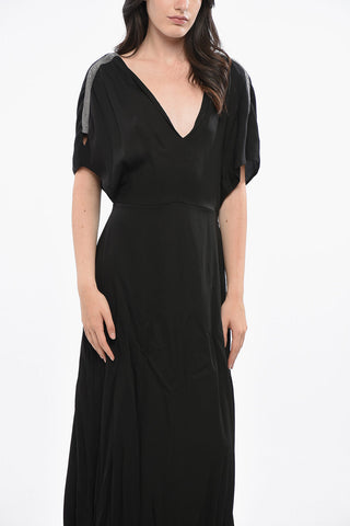 Flared Maxi Dress with Crossed Detail