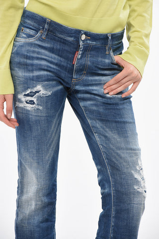 Boot-Cut-Jeans mit mittlerer Bundhöhe 24cm