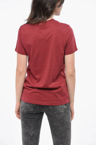 Baumwoll-Rundhals-T-Shirt SILY mit Lamé-Logo