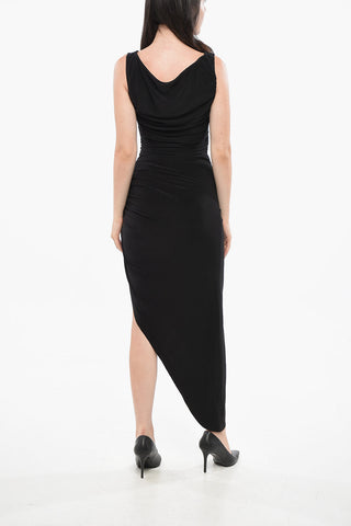 Vestito Lungo TARA Drappeggiato con Spacco Laterale