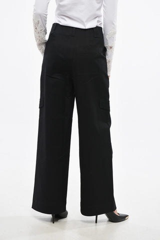 Cargo-Jeans in dunkler Waschung mit hoher Taille 28 cm