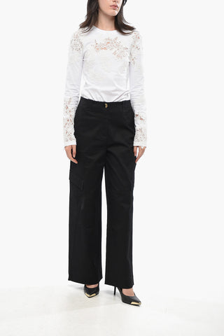 Cargo-Jeans in dunkler Waschung mit hoher Taille 28 cm