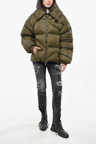 Quilted Solid-Color Down Jacket DOUBLE B