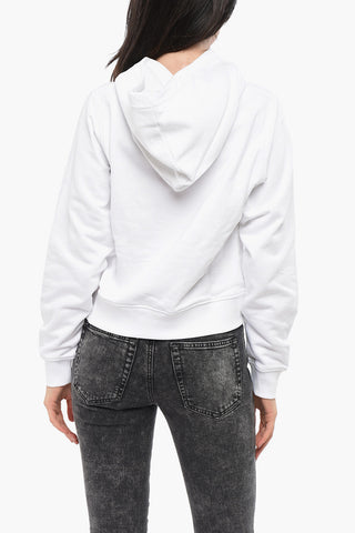 Felpa Hoodie GARDEN in Cotone Garzato con Stampa